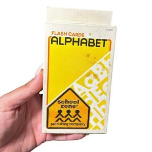 Vintage 1984 School Zone Alphabet Flash Cards 04001 Educational Learning Set